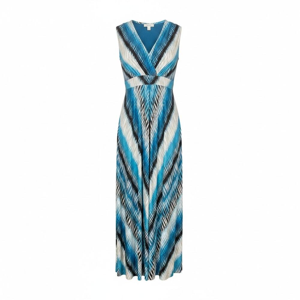 Chico's Women's Size 2 / Lg  Maxi Sleeveless Dress Colorful High Waist Stretchy